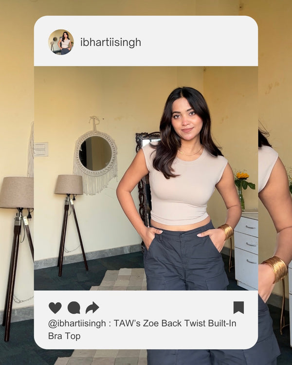 Zoe Back Twist Built-In Bra Top