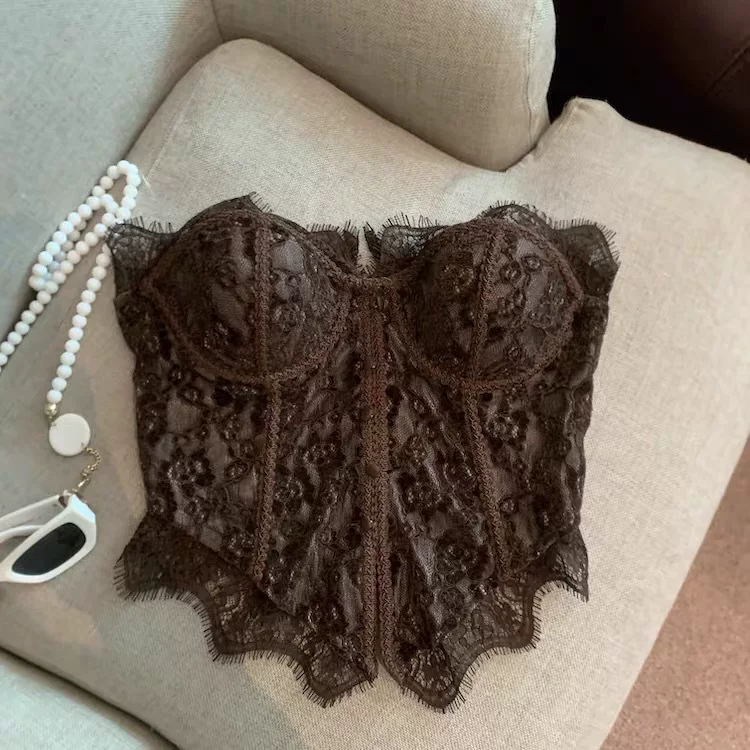 Bella Lace Built-in Bra Bustier Top