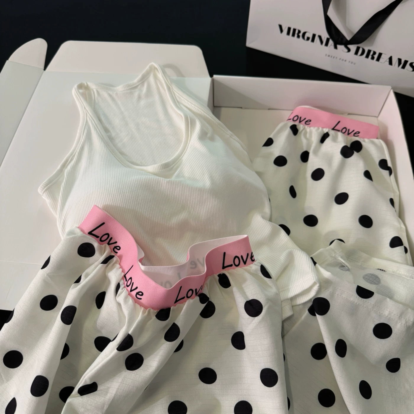 Dot Darling Padded Nightsuit - 3pc Set