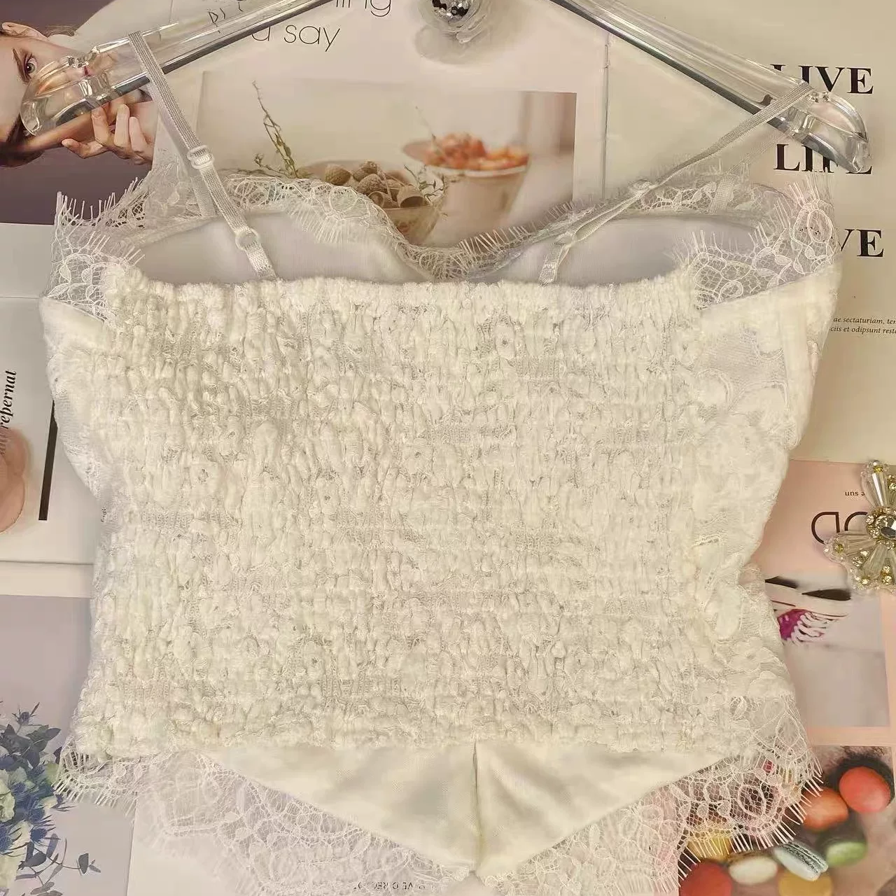 Bella Lace Built-in Bra Bustier Top