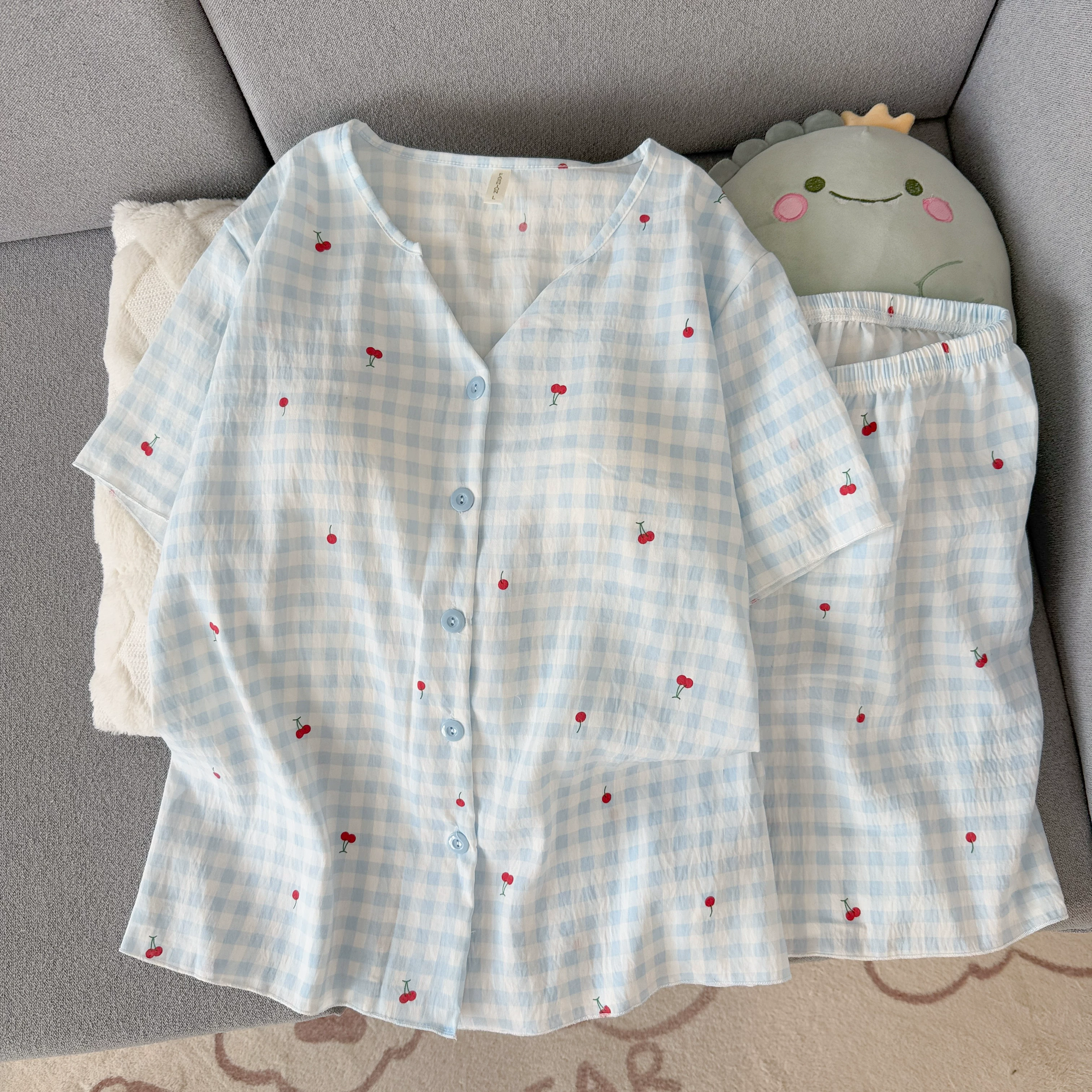 Whisper Blue Padded Nightsuit Set