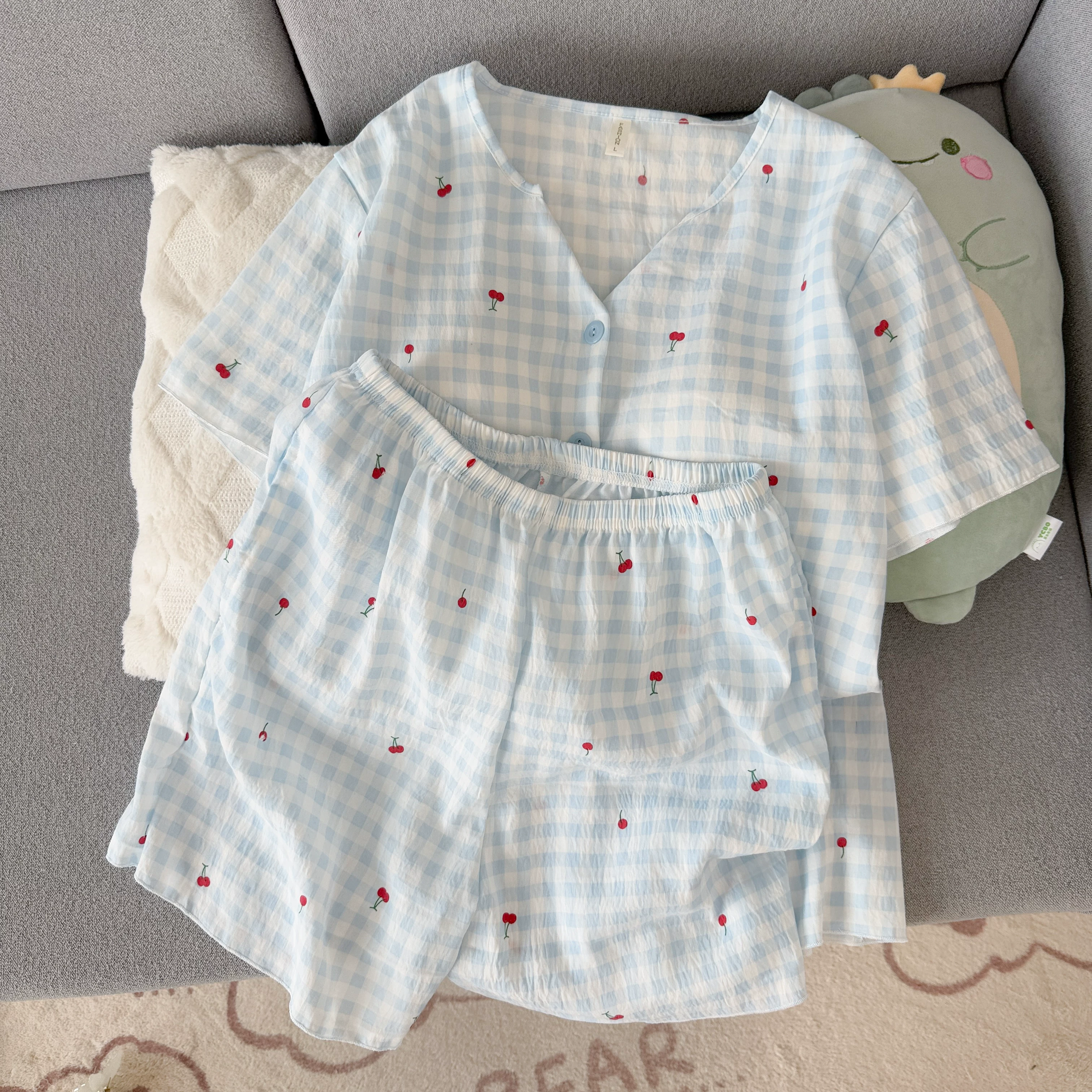 Whisper Blue Padded Nightsuit Set