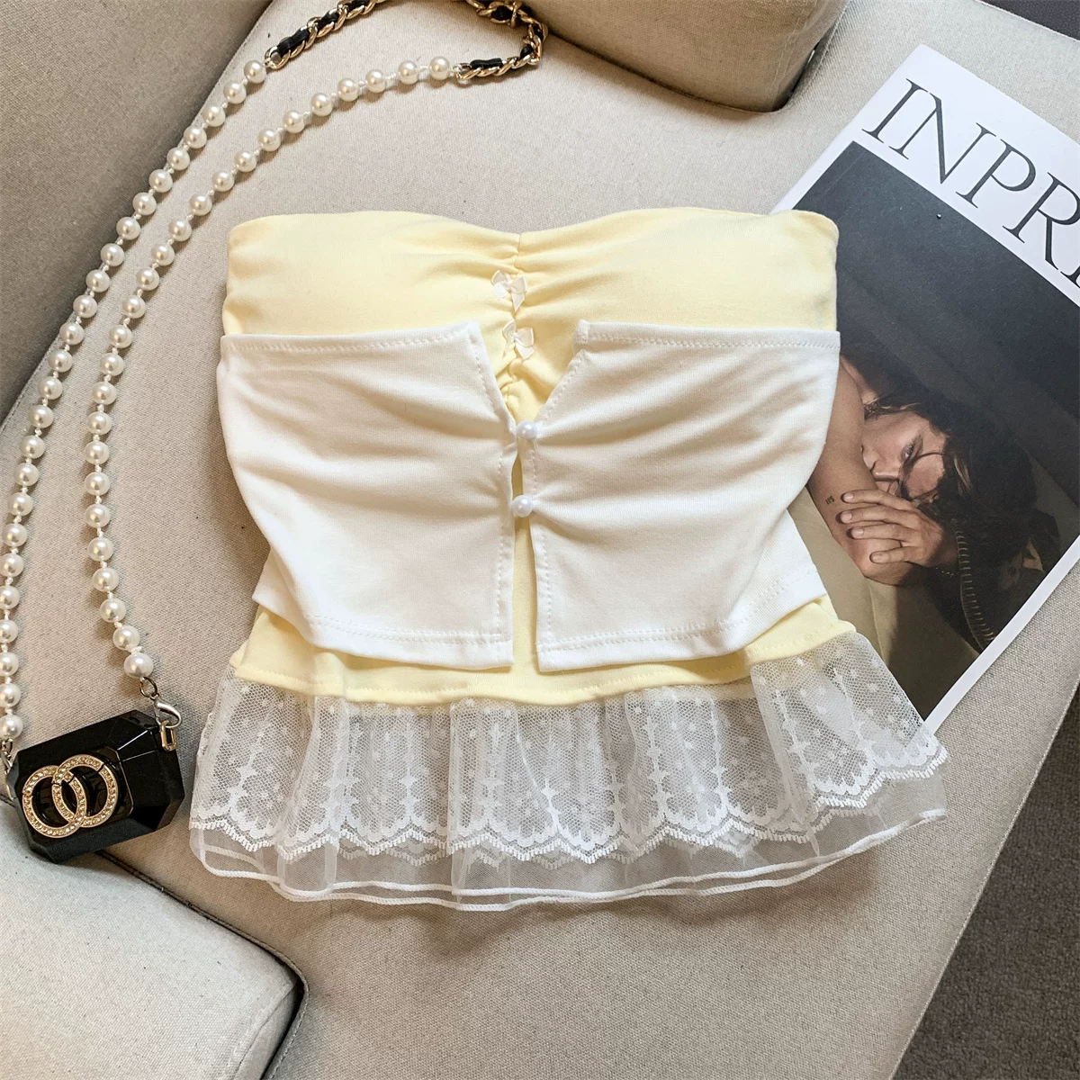 Lace Luxe Built-in Bra Tube Top