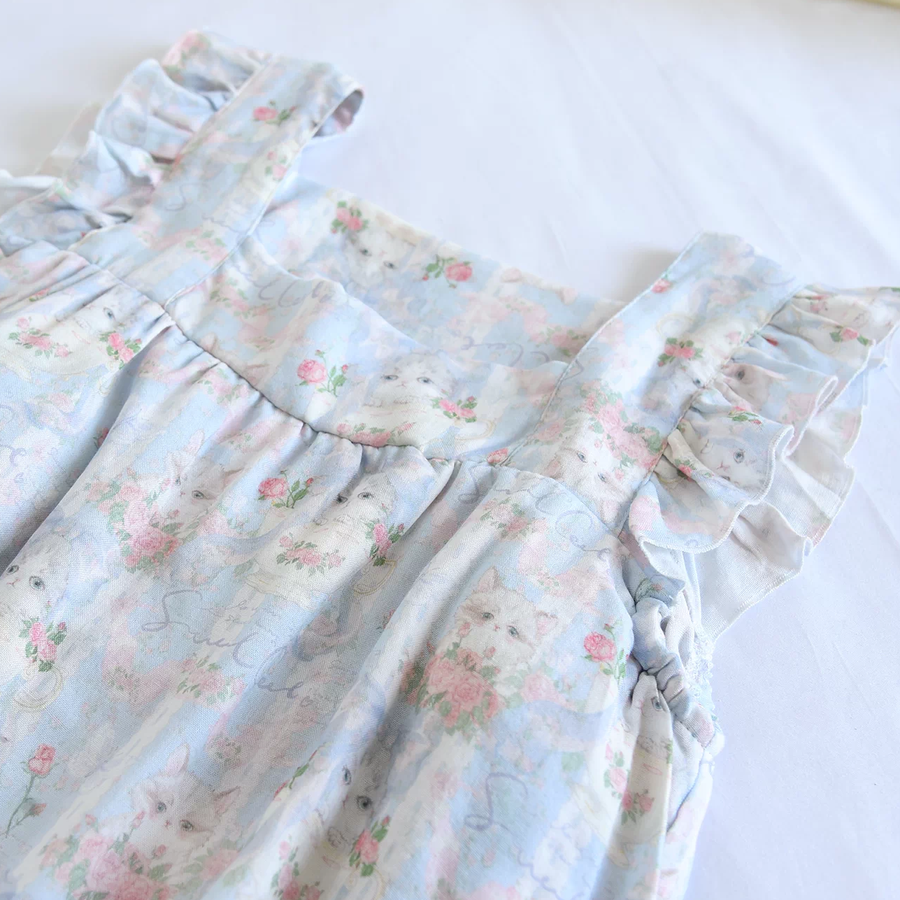 Cottage Garden Ruffle Padded Night Dress