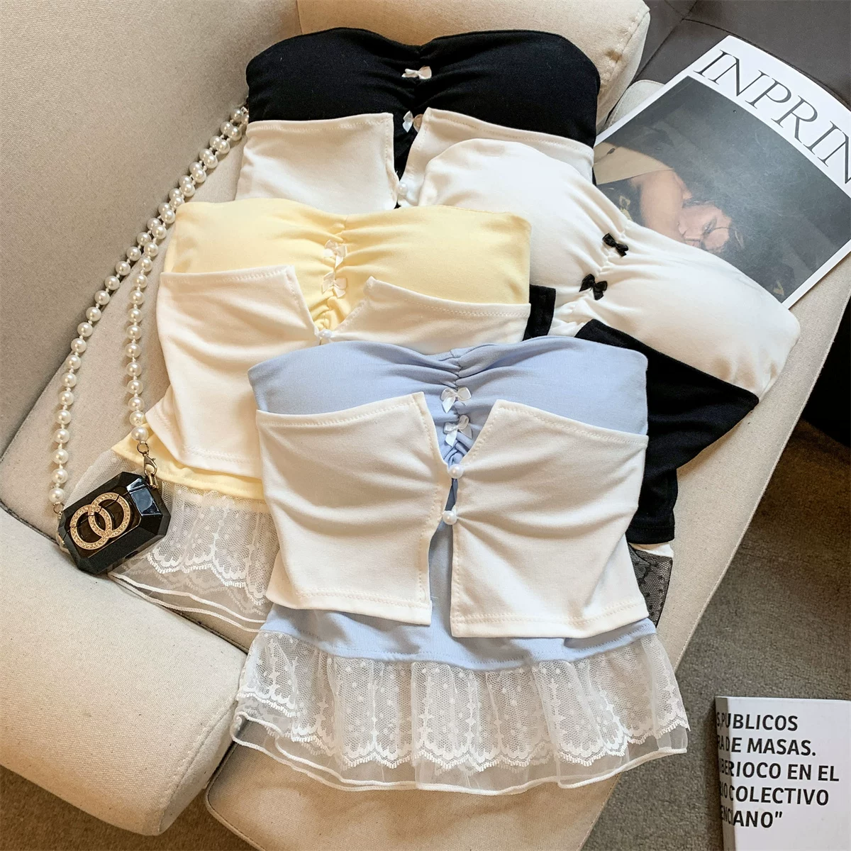 Lace Luxe Built-in Bra Tube Top