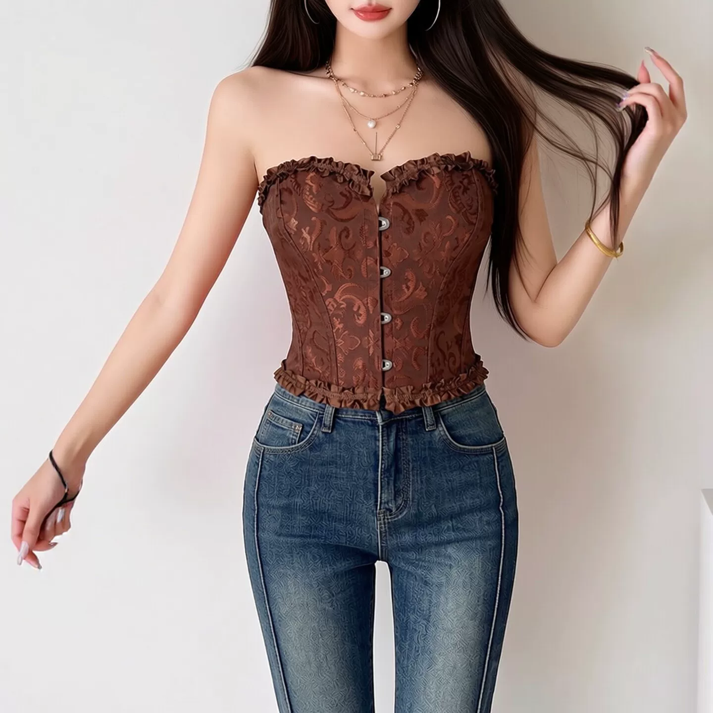 Mocha Muse Corset Top