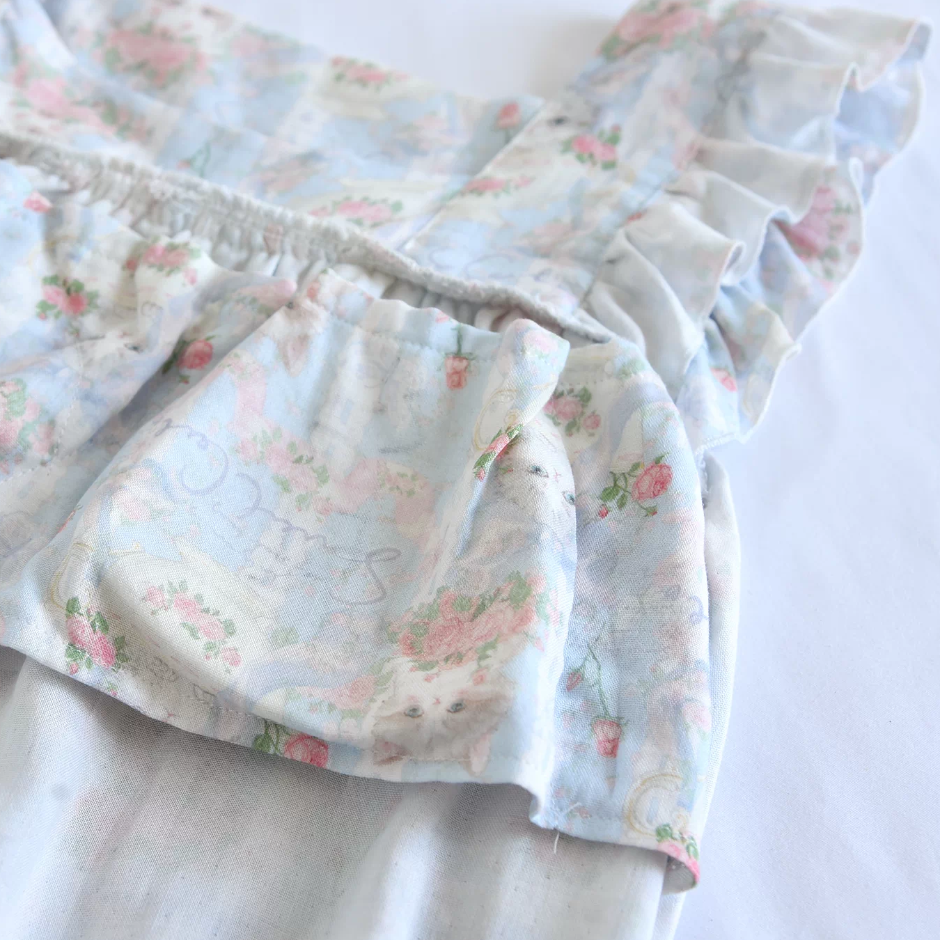 Cottage Garden Ruffle Padded Night Dress