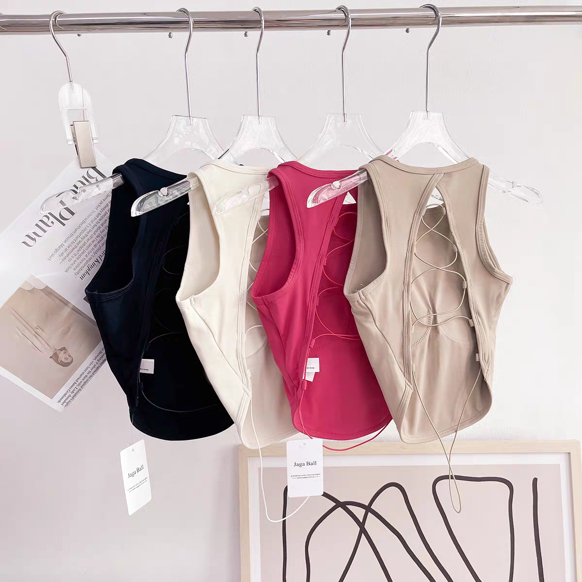 Flex Back Criss Cross Built-In Bra Tank Top