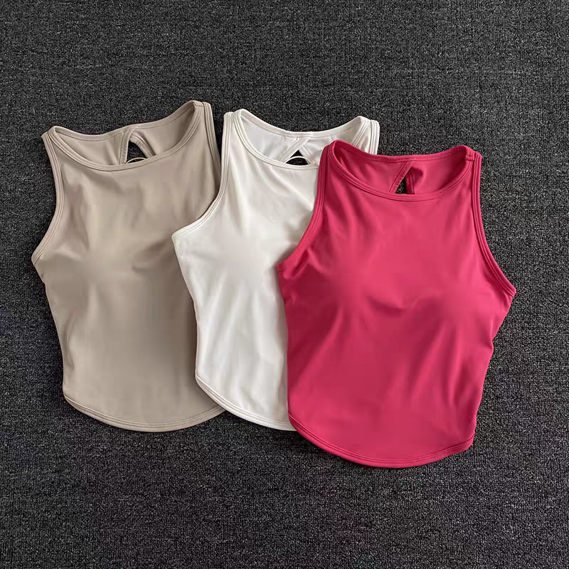 Flex Back Criss Cross Built-In Bra Tank Top