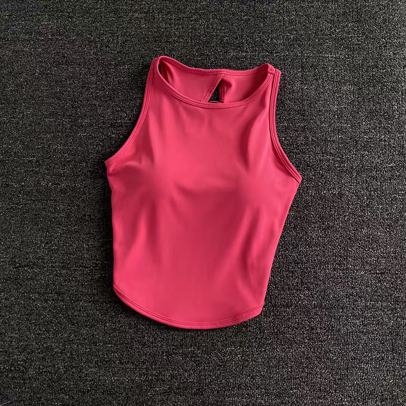 Flex Back Criss Cross Built-In Bra Tank Top