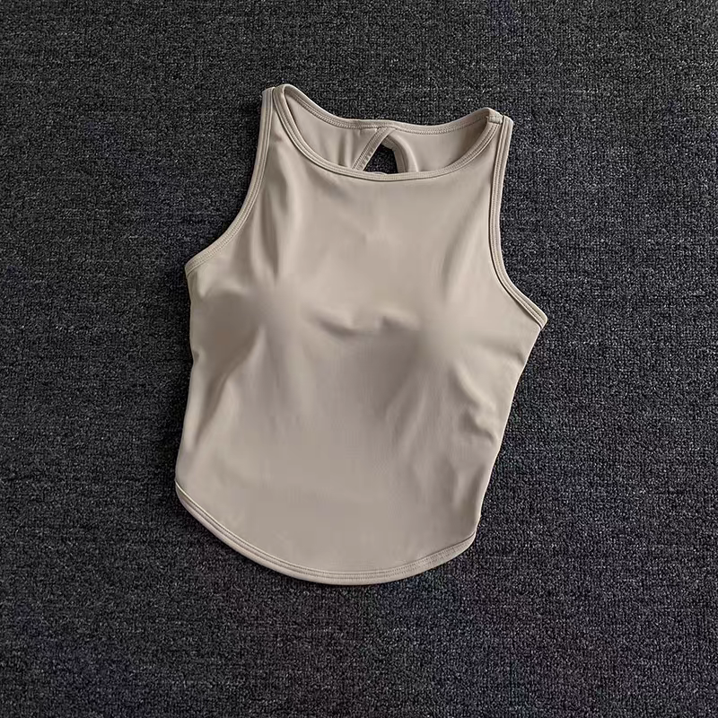 Flex Back Criss Cross Built-In Bra Tank Top