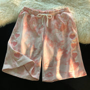 Marcia heart tie dye shorts