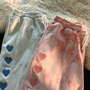 Marcia heart tie dye shorts