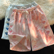 Marcia heart tie dye shorts